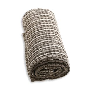 Badlakan Big Waffle clay/stone 100×150 cm