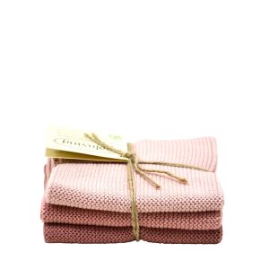 Disktrasor stickade – Smoky rose kombi, 3-pack