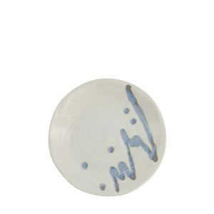 Tallrik Koshoku Marche vit/blå ø13,2 cm