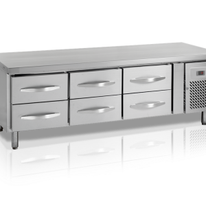 Grillkylbänk, GN 1/1, 6 lådor, 277 L, Tefcold