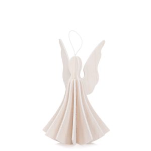 Julhänge Ängel, 9,5 cm, vit