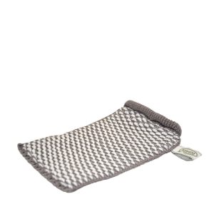 Badhandske stickad – natur/varm grå