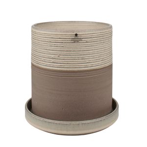 Kruka med fat Eko ljus ø15 cm