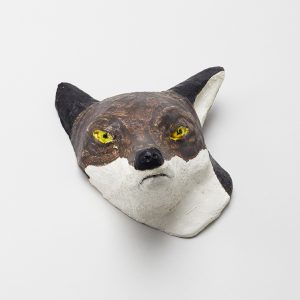 * Rävhuvud i keramik av Maria Cotellessa