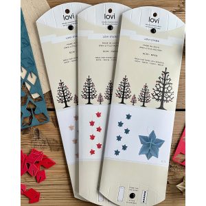 Julhänge Stjärna, 5 cm, natur, 6-pack