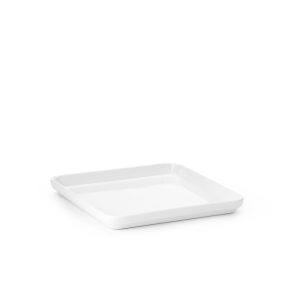 Tallrik Bas, vit porslin, 225x225xH25mm, Patina