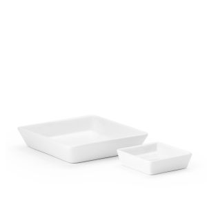 Fat kvadratisk, 120x120xH25mm, Patina