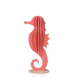 Sjöhäst, 8 cm, korallröd