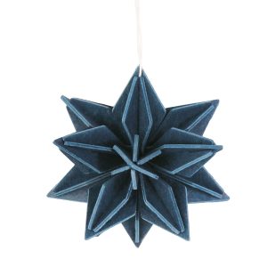 Julhänge Stjärna, 7 cm, mörkblå