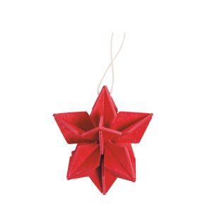 Julhänge Stjärna, 5 cm, röd