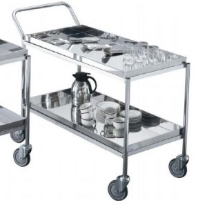 Diskvagn, rostfritt, stor, Hallins